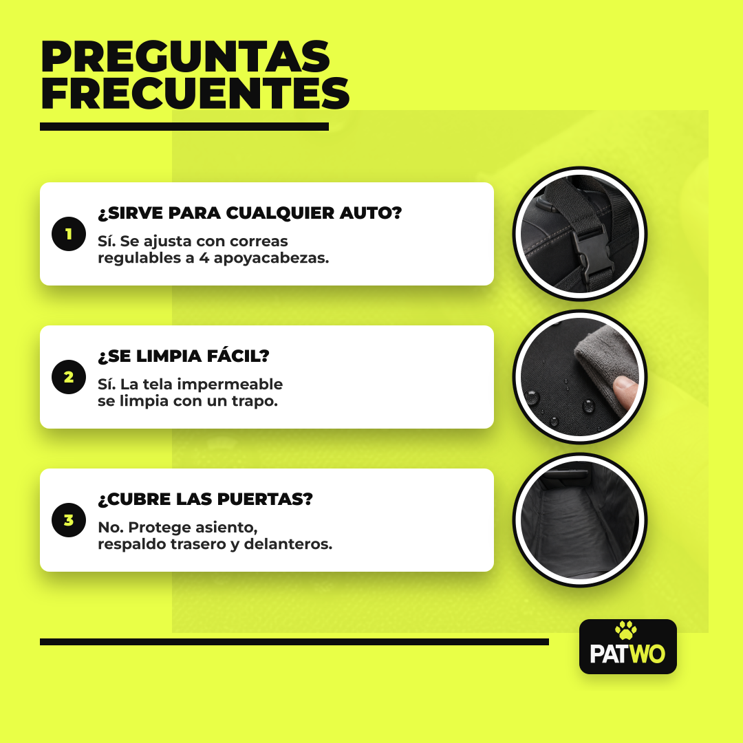 Funda Cubre Auto Perro — Basta de Pelos, Rasguños y Manchas en tu Asiento