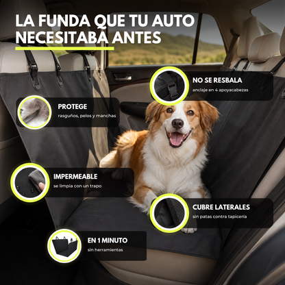 Funda Cubre Auto Perro — Basta de Pelos, Rasguños y Manchas en tu Asiento