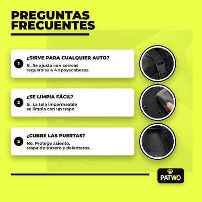 Funda Cubre Auto Perro — Basta de Pelos, Rasguños y Manchas en tu Asiento