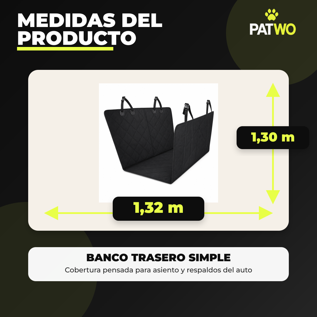 Funda Cubre Auto Perro — Basta de Pelos, Rasguños y Manchas en tu Asiento