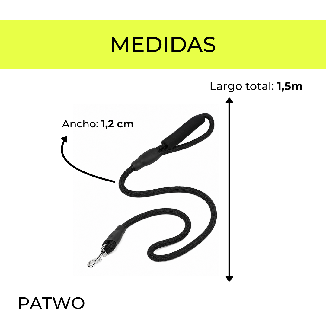 Correa para Perros PATWO — Resistente, Sin Sustos en el Paseo