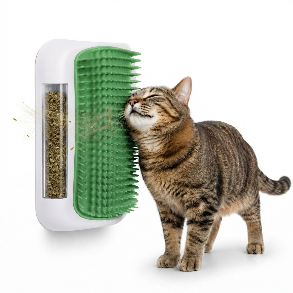 Rascador Gato Pared Autoadhesivo Con Hierba Gatera Atrayente